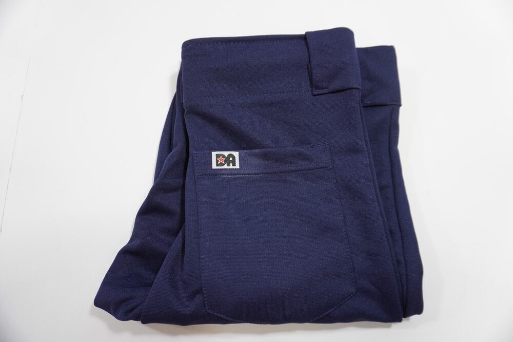 Don Alleson Adult Men's L Navy Softball/Baseball Pants Elastic Waist 5 Belt loop